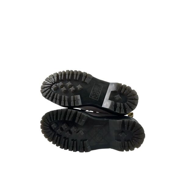 Dr. Martens Sinclair 8 Eye Milled Nappa White Pebbled Leather Platform Boots 7M - Picture 11 of 14